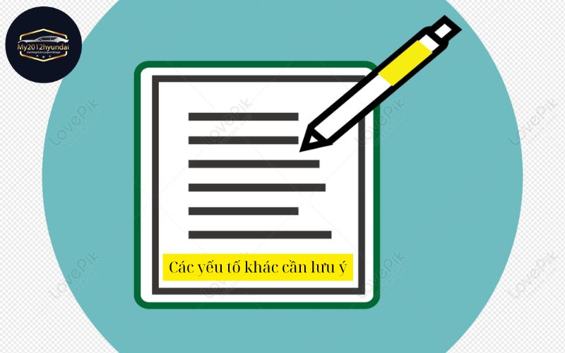 Các yếu tố khác cần lưu ý